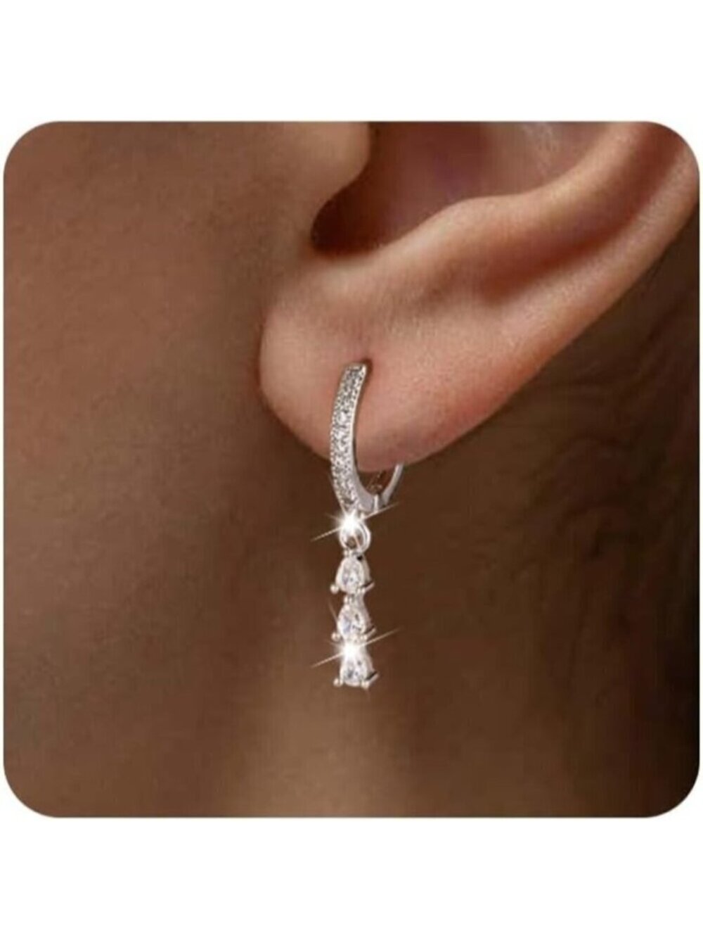 ⚡Gold Silver Dangle Earrings for Women Long Hanging CZ Hypoallergenic Jewelry